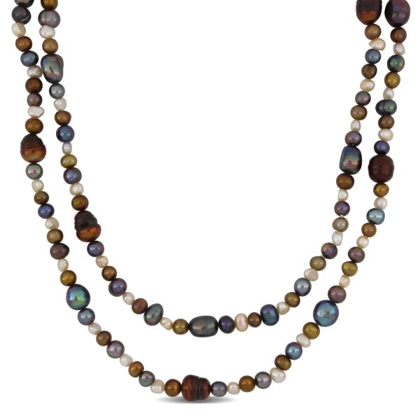 Miadora 4-8mm Multi-Color Cultured Freshwater Pearl Endless Necklace - 72 in.