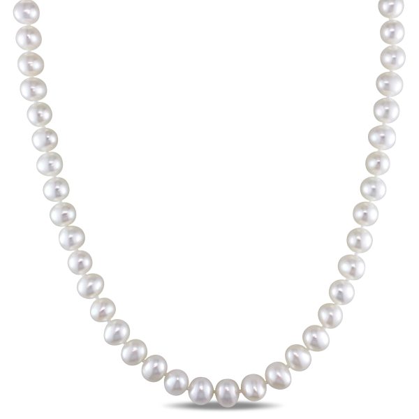 Miadora 6.5-7mm Cultured Freshwater Pearl 18 Strand with Sterling Silver Clasp